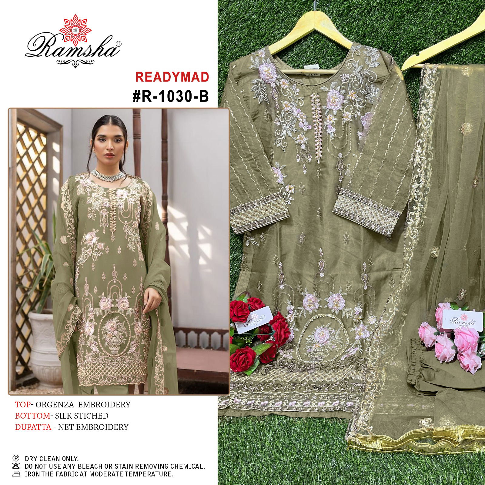 R 1030 Nx Organza Pakistani Salwar Suits Catalog